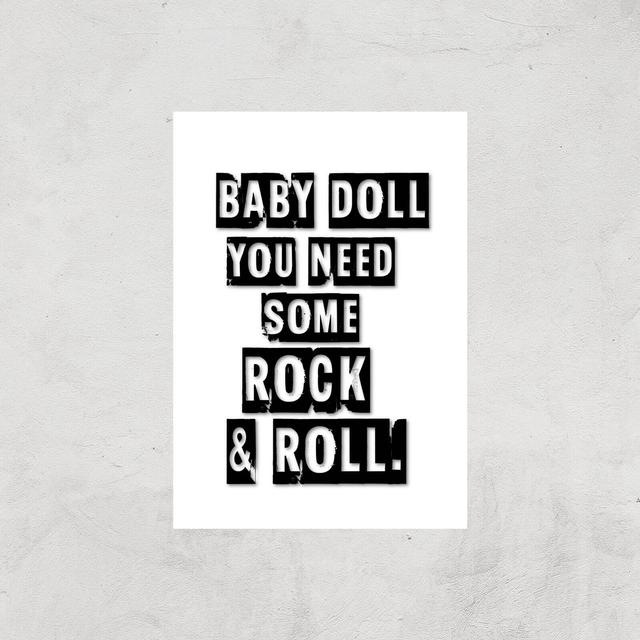 Baby Doll You Need Some Rock & Roll Giclee Art Print - A2 - Print Only on Productcaster.