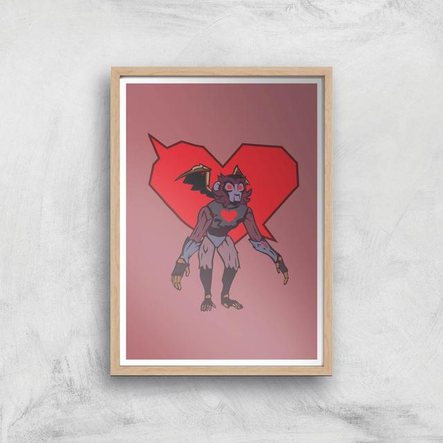 Lámina de San Valentín de Sea Of Thieves Lámina de arte giclee - A4 - Wooden Frame on Productcaster.