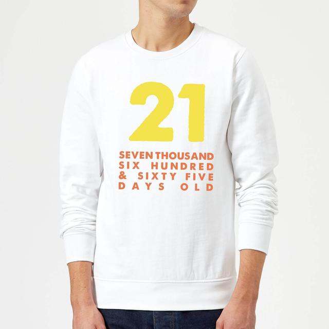 21 Seven Thousand Six Hundred And Sixty Five Days Old Sweatshirt - White - XXL - Weiß on Productcaster.