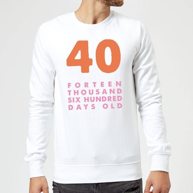 40 Forteen Thousand Six Hundred Days Old Sweatshirt - White - XXL - Weiß on Productcaster.