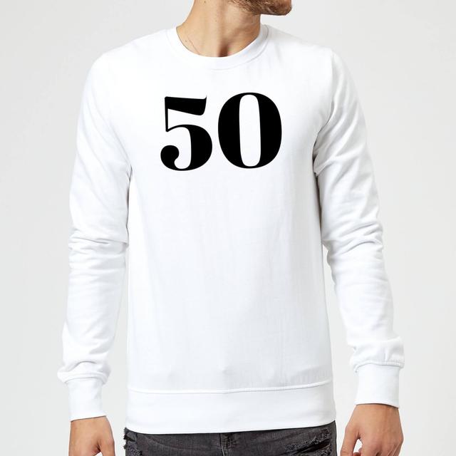 50 Sweatshirt - White - M - Weiß on Productcaster.