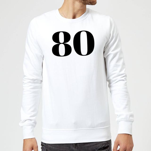 80 Sweatshirt - White - L - Weiß on Productcaster.