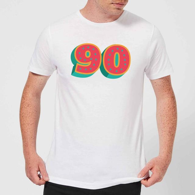 90 Dots Men's T-Shirt - White - L - White on Productcaster.