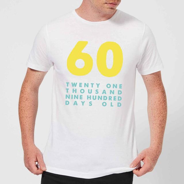 60 Twenty One Thousand Nine Hundred Days Old Men's T-Shirt - White - S - Weiß on Productcaster.