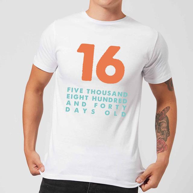 16 Five Thousand Eight Hundred And Forty Days Old Men's T-Shirt - White - 5XL on Productcaster.