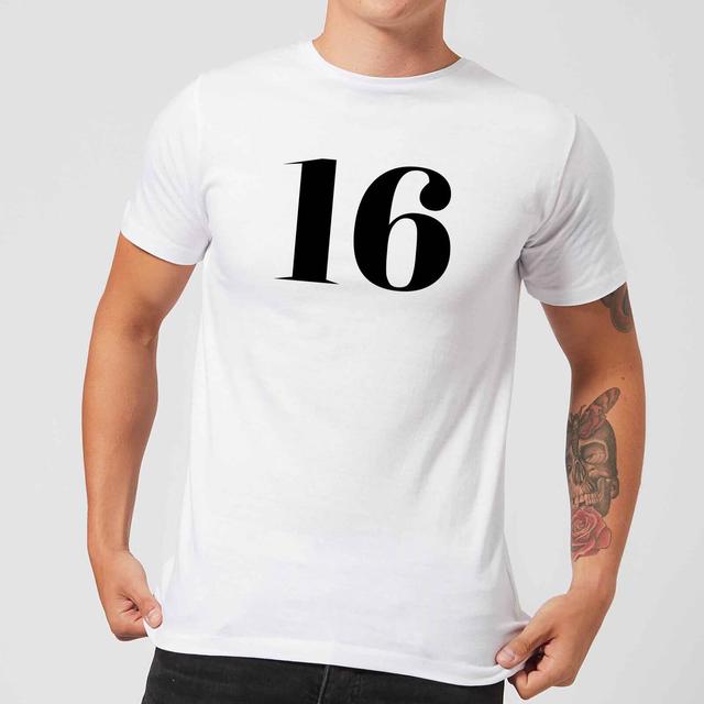 16 Men's T-Shirt - White - XXL - Weiß on Productcaster.