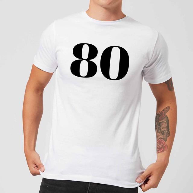 80 Men's T-Shirt - White - 5XL - Weiß on Productcaster.