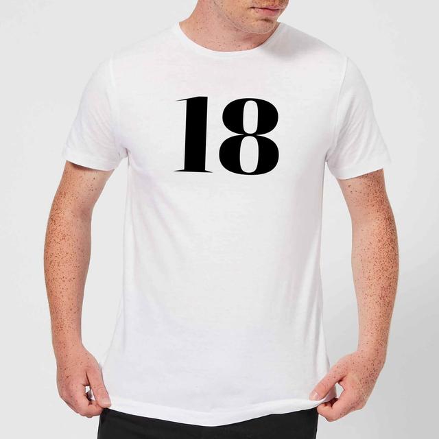 18 Men's T-Shirt - White - XL - Weiß on Productcaster.