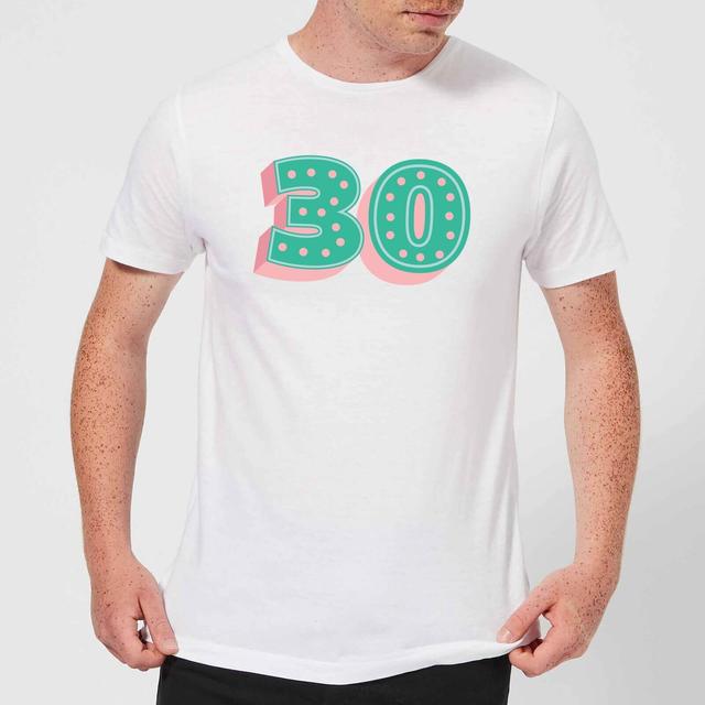 30 Dots Men's T-Shirt - White - M - Weiß on Productcaster.