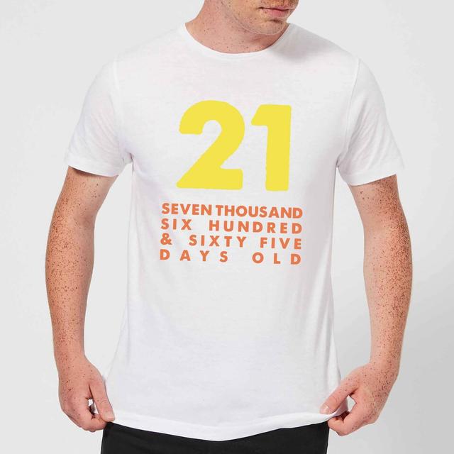 21 Seven Thousand Six Hundred And Sixty Five Days Old Men's T-Shirt - White - M - Weiß on Productcaster.