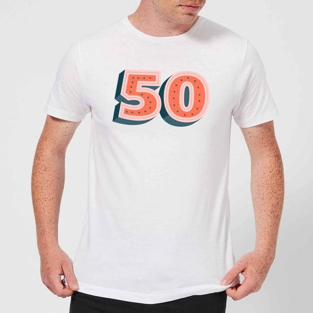 50 Dots Men's T-Shirt - White - L on Productcaster.