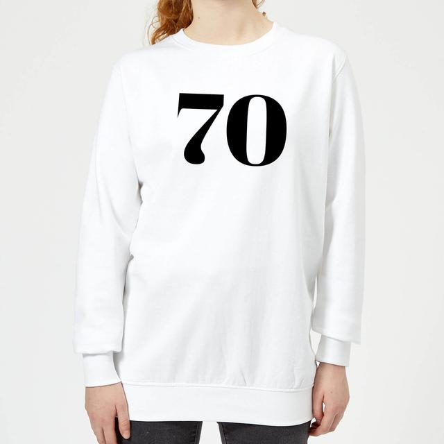 70 Women's Sweatshirt - White - XXL - Weiß on Productcaster.