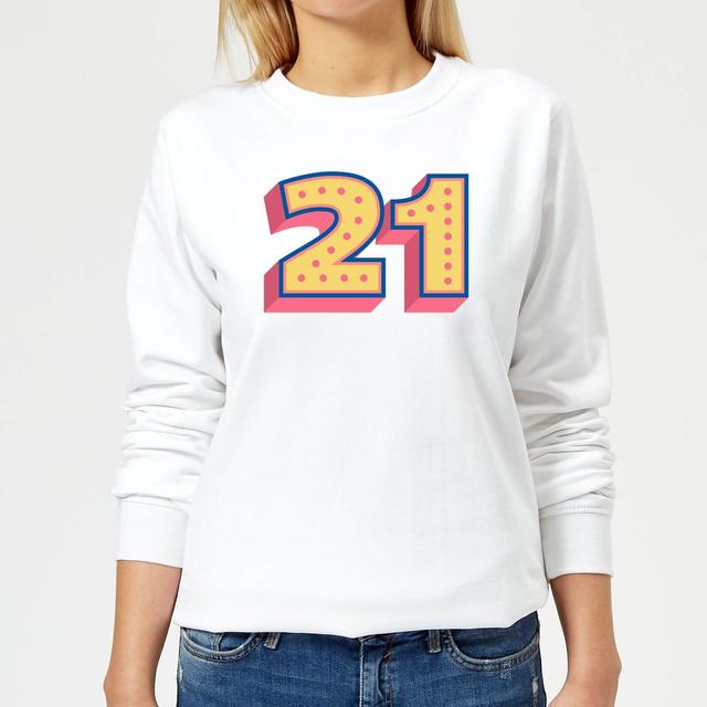 21 Dots Women's Sweatshirt - White - L - Weiß on Productcaster.