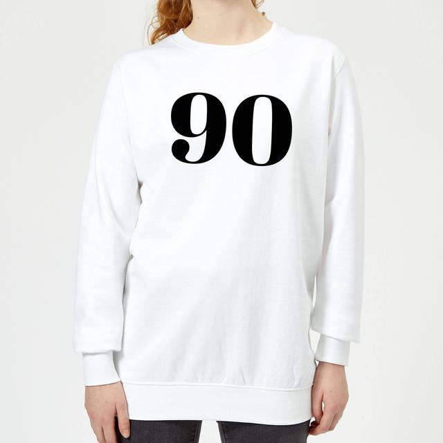 90 Women's Sweatshirt - White - XXL - Weiß on Productcaster.