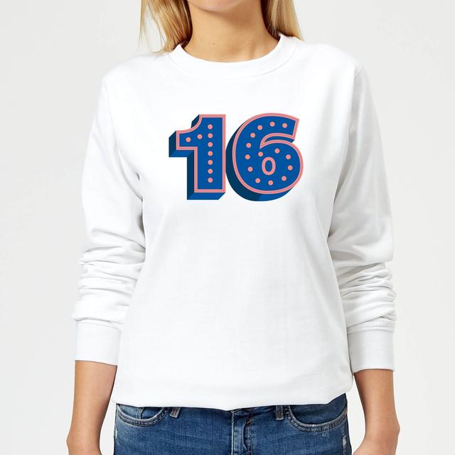 16 Dots Women's Sweatshirt - White - S - Weiß on Productcaster.