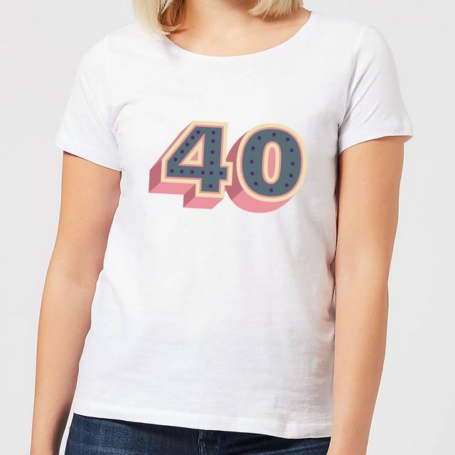 40 Dots Women's T-Shirt - White - M - White on Productcaster.