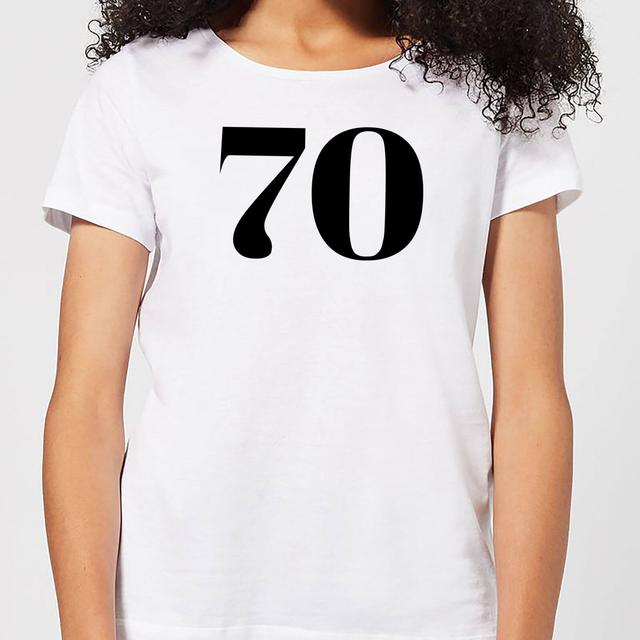 70 Women's T-Shirt - White - XXL - Weiß on Productcaster.