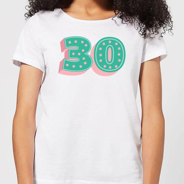 30 Dots Women's T-Shirt - White - L - Weiß on Productcaster.