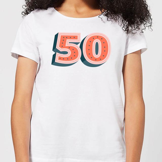 50 Dots Women's T-Shirt - White - S - Weiß on Productcaster.