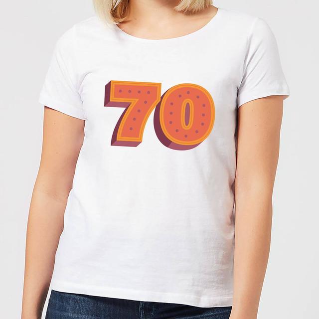 70 Dots Women's T-Shirt - White - L - Weiß on Productcaster.