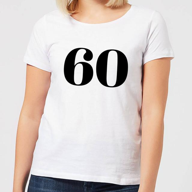 60 Women's T-Shirt - White - M - Weiß on Productcaster.