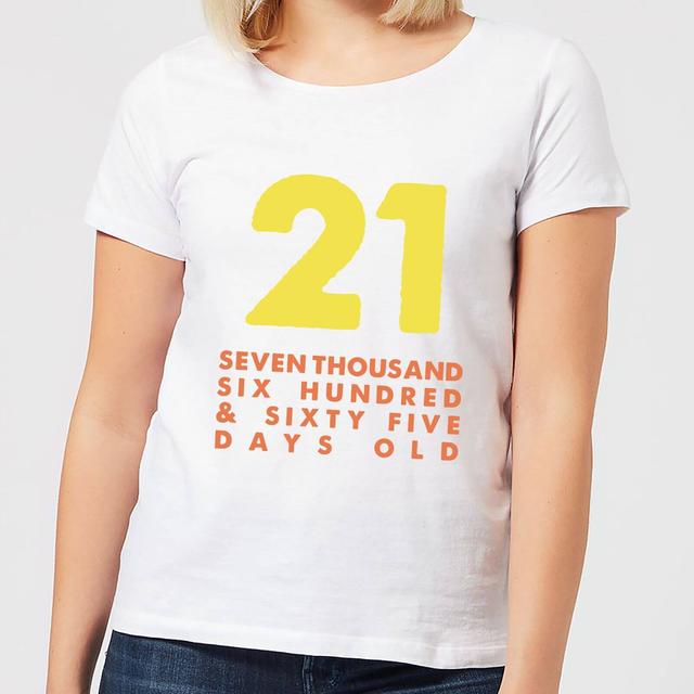 21 Seven Thousand Six Hundred And Sixty Five Days Old Women's T-Shirt - White - XXL - Weiß on Productcaster.