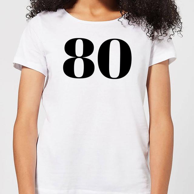 80 Women's T-Shirt - White - XL - Weiß on Productcaster.