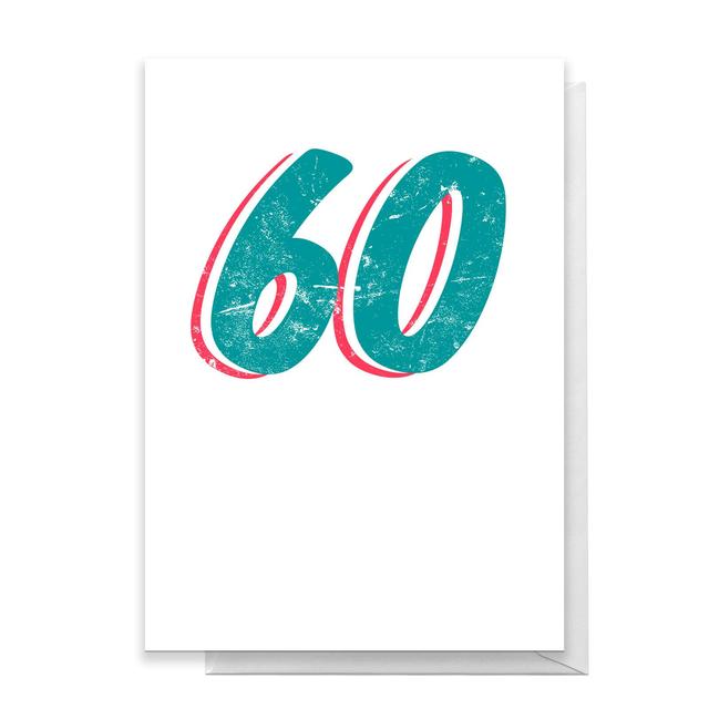 60 Distressed Greetings Card - Large Card on Productcaster.