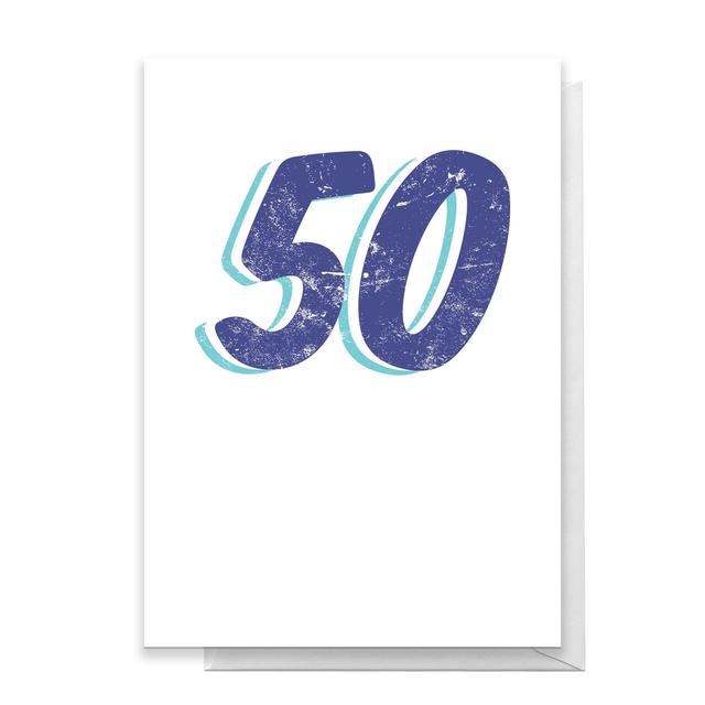 50 Distressed Greetings Card - Standard Card on Productcaster.