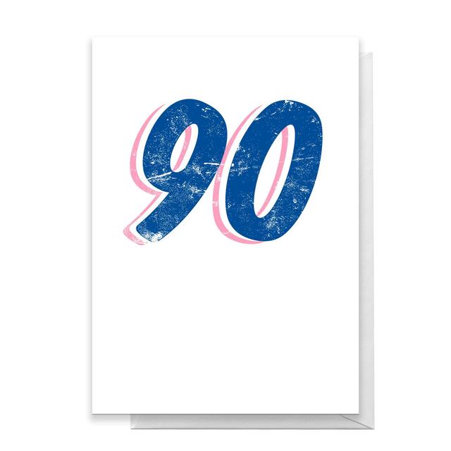 90 Distressed Greetings Card - Standard Card on Productcaster.