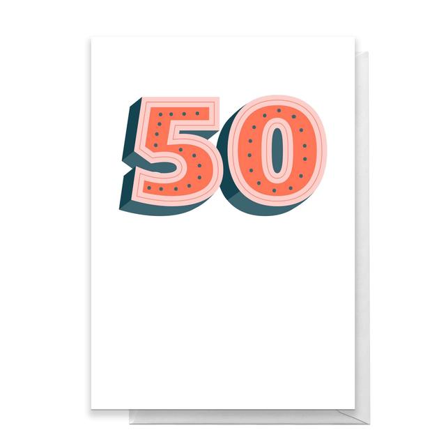 50 Dots Greetings Card - Standard Card on Productcaster.