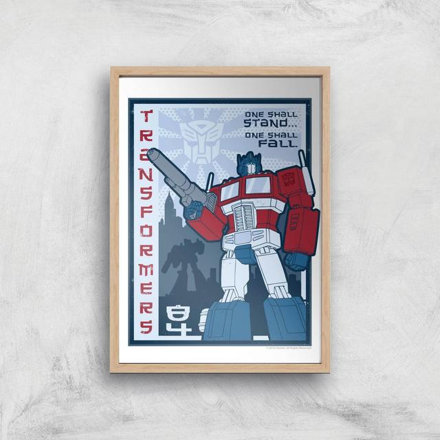 Transformers One Shall Stand Poster Art Print - A4 - Träram on Productcaster.