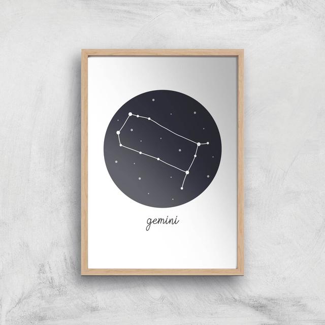 Gemini Art Print - A4 - Wooden Frame on Productcaster.