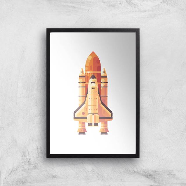 Rocket Art Print - A3 - Black Frame on Productcaster.