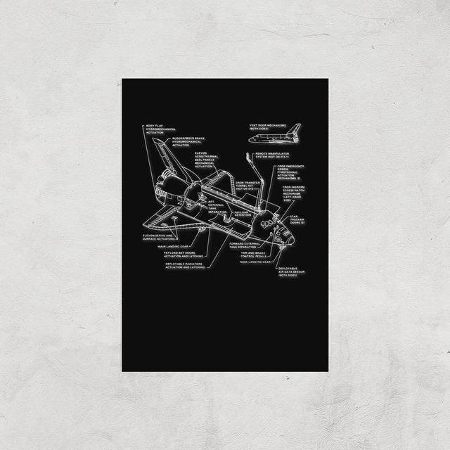 Shuttle Schematic Art Print - A2 - Print Only on Productcaster.