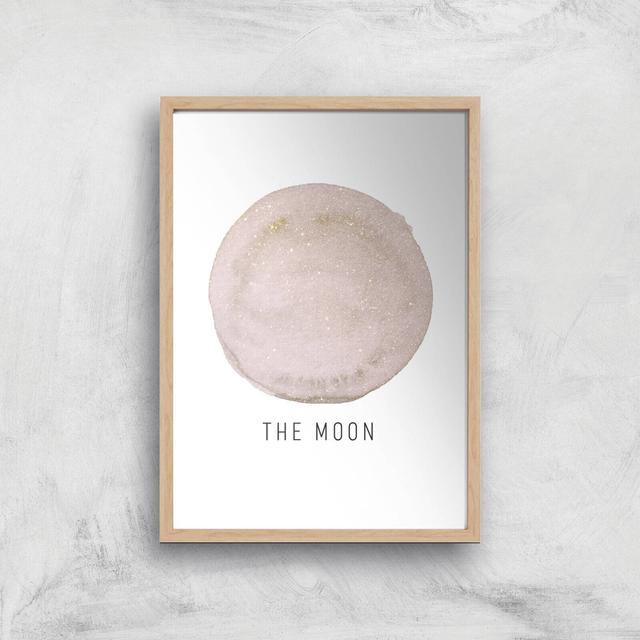 The Moon Art Print - A4 - Wooden Frame on Productcaster.