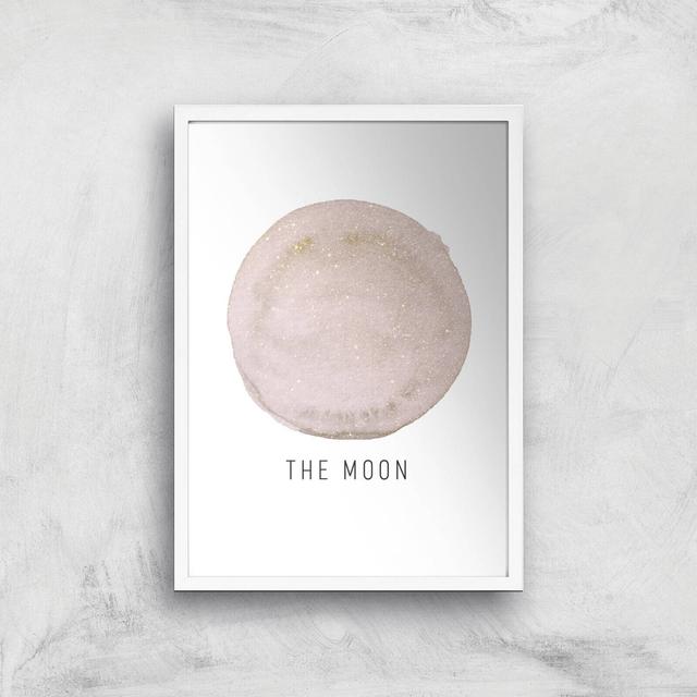 The Moon Art Print - A2 - White Frame on Productcaster.