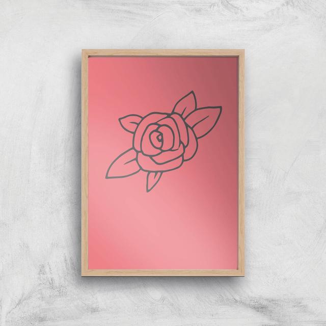 Rose Art Print - A3 - Wooden Frame on Productcaster.