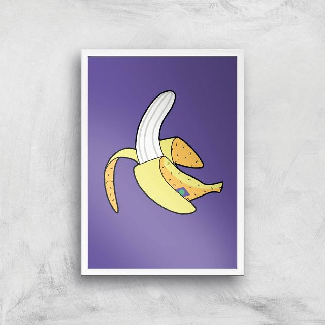 Banana Art Print - A3 - White Frame on Productcaster.