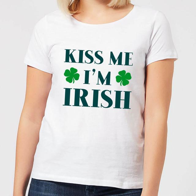 Kiss Me I'm Irish Women's T-Shirt - White - L - Weiß on Productcaster.