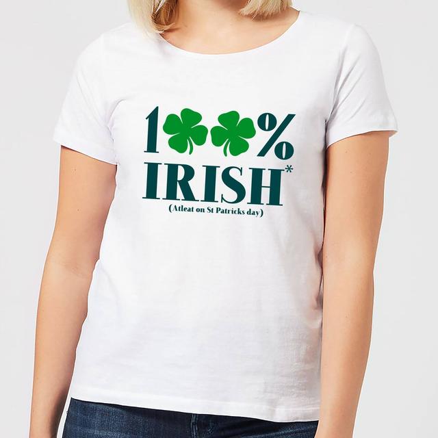 100% Irish* Women's T-Shirt - White - XXL on Productcaster.