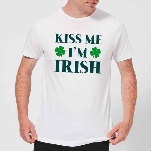 Kiss Me I'm Irish Men's T-Shirt - White - L - White on Productcaster.