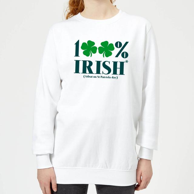 100% Irish* Women's Sweatshirt - White - XXL - Weiß on Productcaster.