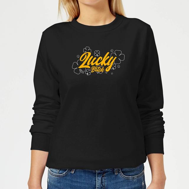 Lucky Bitch Women's Sweatshirt - Black - S - Schwarz on Productcaster.