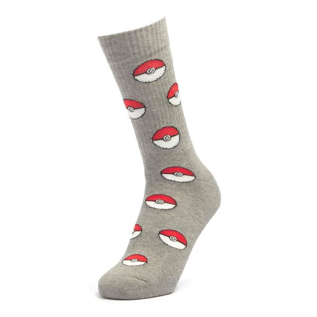 Men's Pokémon Pokeball Socks - Grey - UK 4-7.5 on Productcaster.