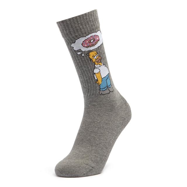 Men's Simpsons Homer Mmm Donuts Socks - Charcoal - UK 8-11 on Productcaster.