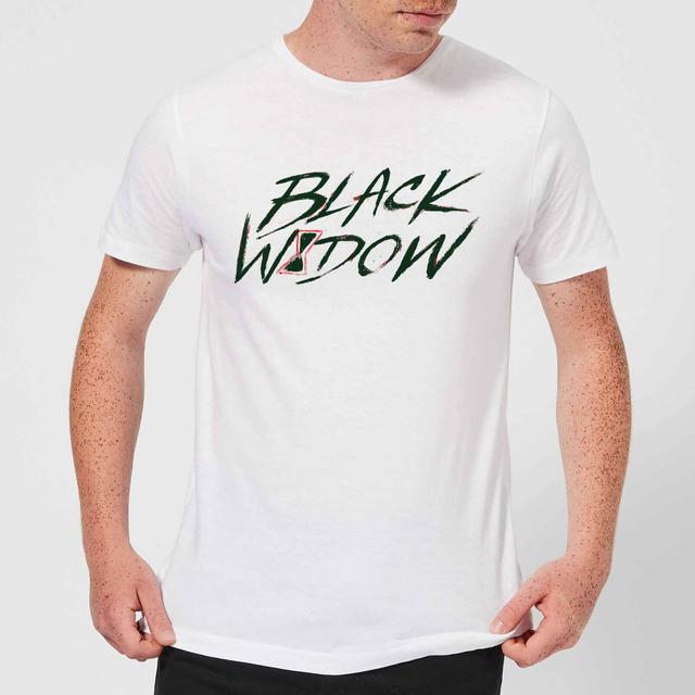 Black Widow Handwriting Men's T-Shirt - White - XL - White on Productcaster.