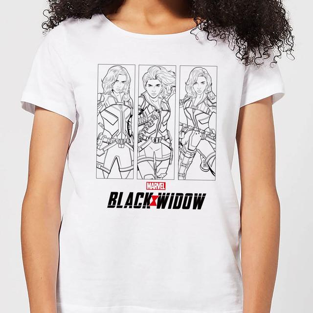 T-Shirt Black Widow Three Poses - Bianco - Donna - XL - Bianco on Productcaster.