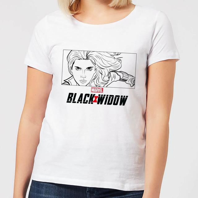 Camiseta Viuda Negra Line Drawing - Mujer - Blanco - S - Blanco on Productcaster.