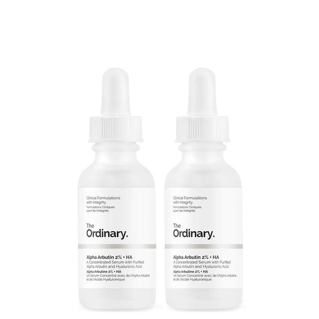 The Ordinary Alpha Arbutin 2% + HA Concentrated Serum Duo on Productcaster.